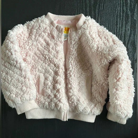 Toddler Girls Furry Spring Jacket - Picture 1 of 2